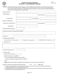 Form SBC023 Application - Lcda Overgrown Lot Program - Louisiana