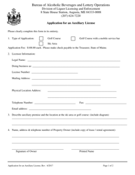 Application for an Auxiliary License - Maine