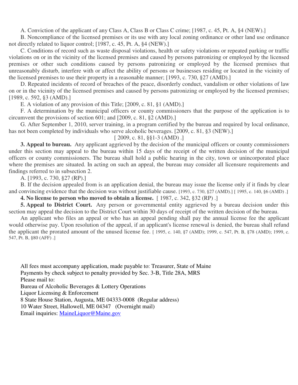 Hotel Mini-Bar Application - Maine, Page 4