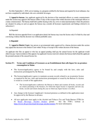 Application for an on-Premises License - Maine, Page 10