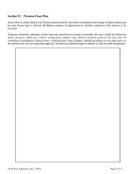 Application for an on-Premises License - Maine, Page 12