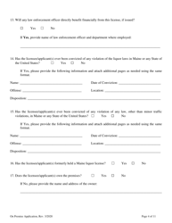 Application for an on-Premises License - Maine, Page 6