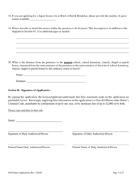 Application for an on-Premises License - Maine, Page 7