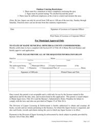 Application for a Catering Permit - Maine, Page 3