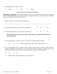Application for a Public Service License - Maine, Page 4