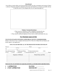 Qualified Catering Organization Application for Catered Function - Maine, Page 2