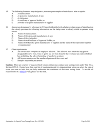 Application for Special Taste Testing Event License - Maine, Page 9