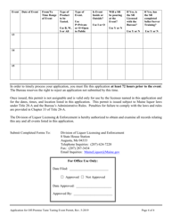 Application for Retail or Agency Store Taste-Testing Event Permit - Maine, Page 4