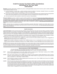 Credit for Income Tax Paid to Other Jurisdiction Worksheet - Maine, Page 2