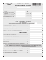 Form INS-4 Insurance Premiums Tax Return - Maine, Page 6