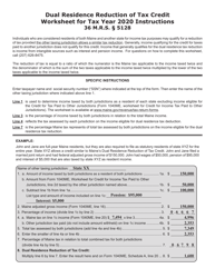 Dual Residence Reduction of Tax Credit Worksheet - Maine, Page 2