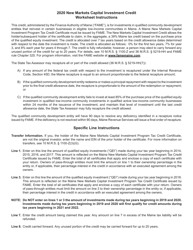 New Markets Capital Investment Credit Worksheet - Maine, Page 2