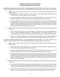 Maine Capital Investment Credit Worksheet - Maine, Page 3