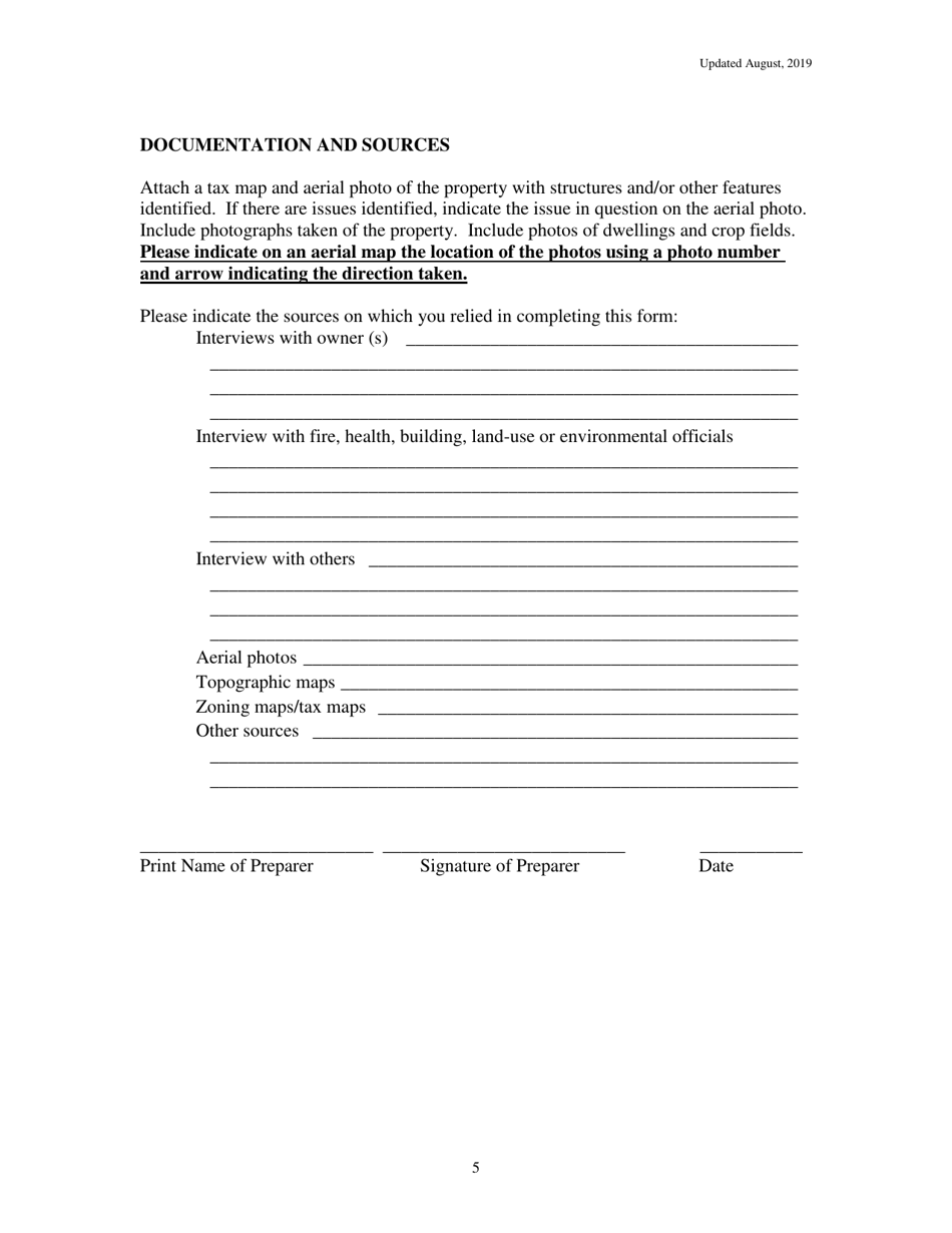 Maryland Agricultural Land Preservation Foundation Form for Baseline Documentation - Maryland, Page 5