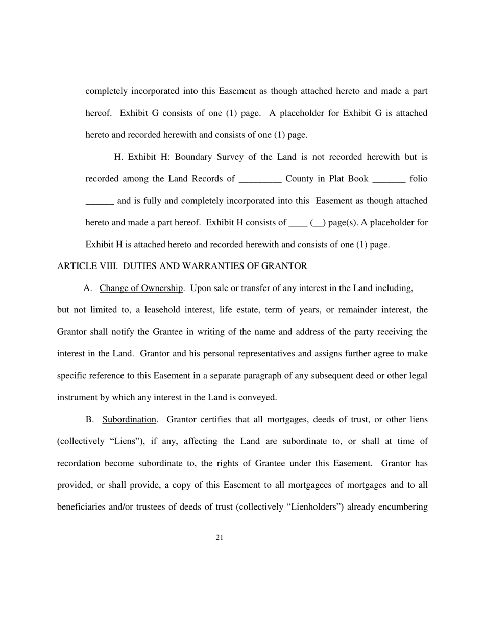 Deed of Easement - Maryland, Page 21