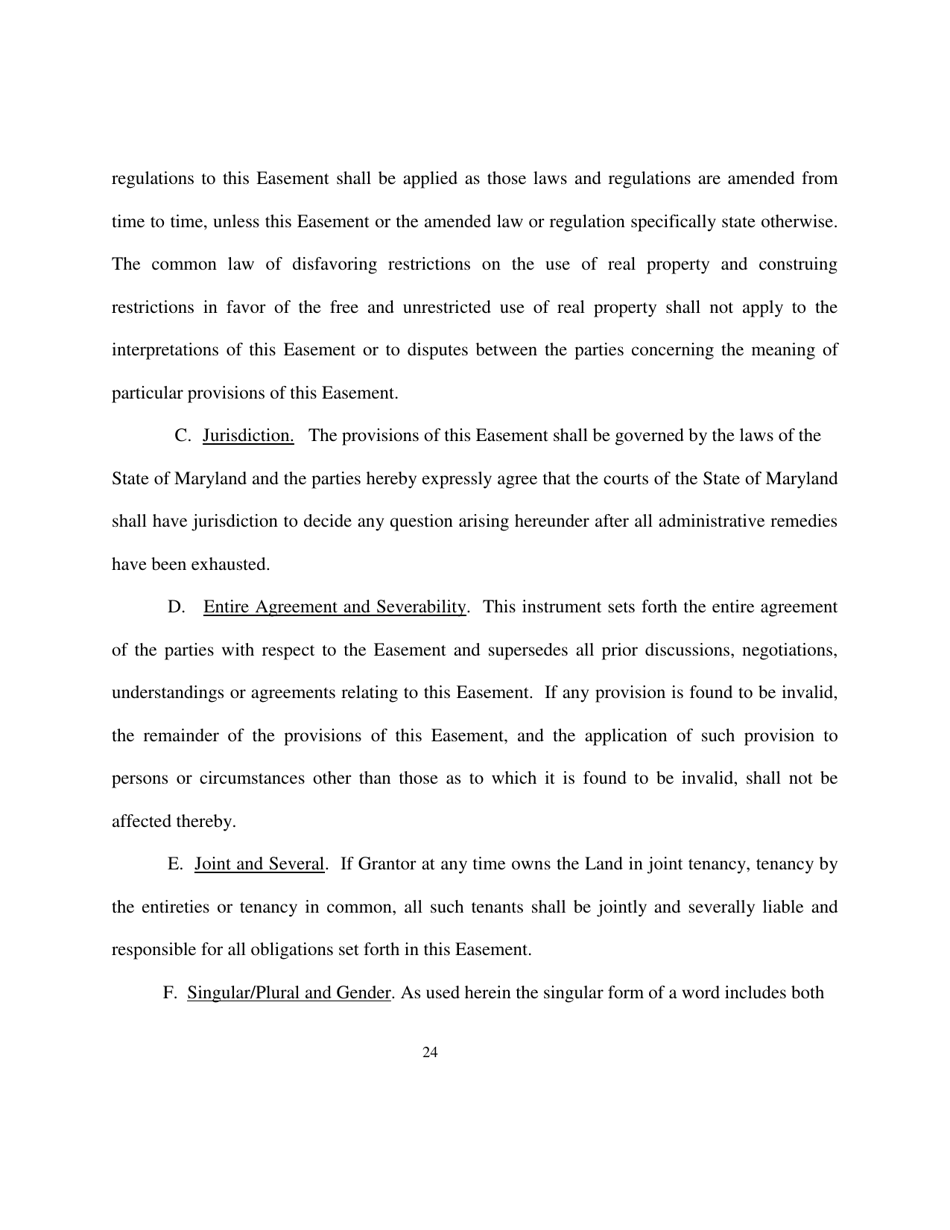 Deed of Easement - Maryland, Page 24