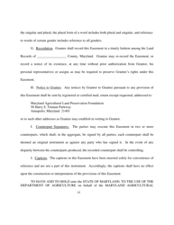 Deed of Easement - Maryland, Page 25