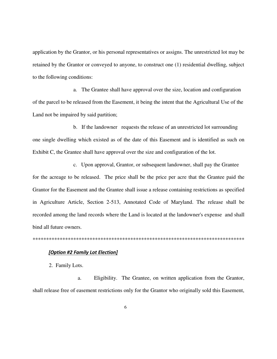 Deed of Easement - Maryland, Page 6