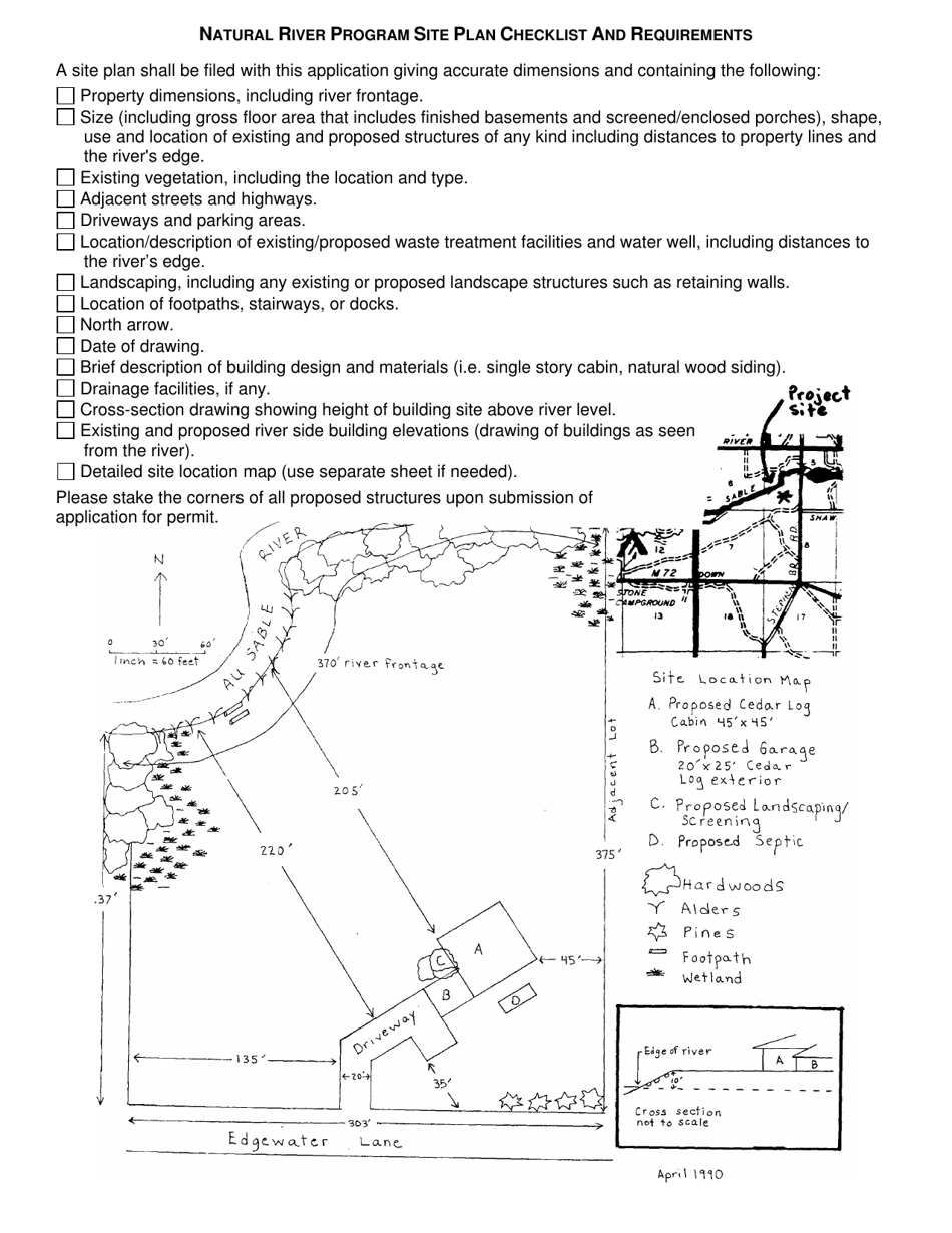 Form PR8032 Natural River Program Variance Application - Michigan, Page 2