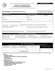 Form PR4306 &quot;Direct Oil and Gas Lease Application and Requirements&quot; - Michigan