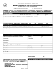 Form PR6288 &quot;Easement Application for Utility or Public Road&quot; - Michigan