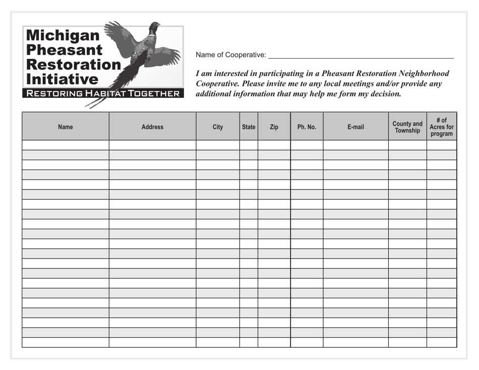 Petition Handout for Cooperative Leaders - Michigan, Page 1