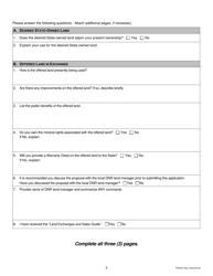 Form PR6344 Land Transaction Application - Exchange - Michigan, Page 2