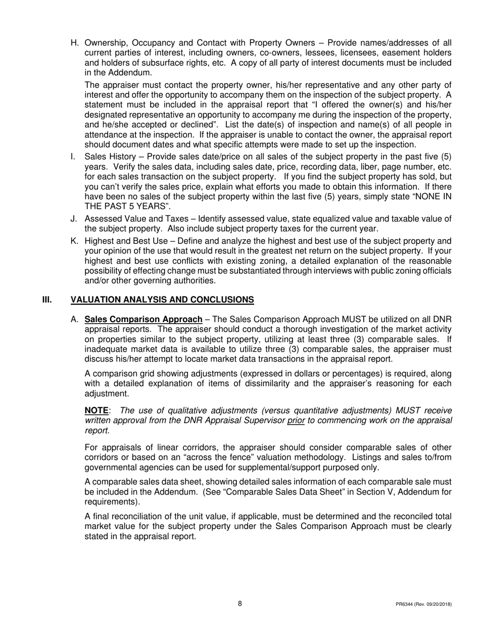 Form PR6344 Land Transaction Application - Exchange - Michigan, Page 8