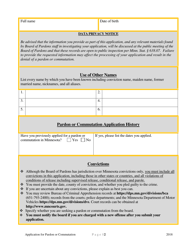 Application for Pardon or Commutation - Minnesota, Page 2