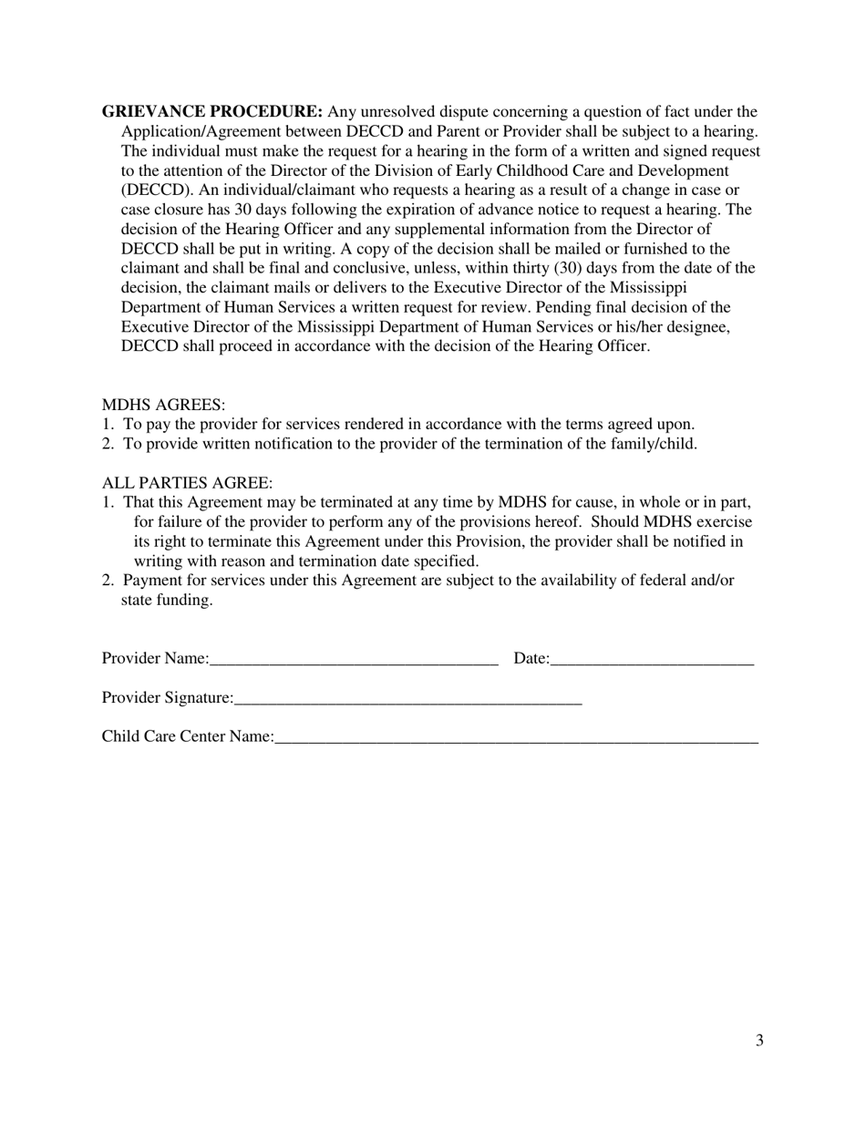 Application for Licensed Child Care Providers  Group Homes - Mississippi, Page 4