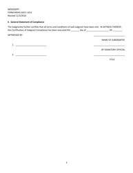 Form MDHS-SGCC-1012 Certification of Subgrant Compliance - Mississippi, Page 3