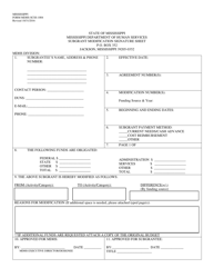 Form MDHS-SCSS-1004 Subgrant Modification Signature Sheet - Mississippi, Page 2