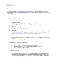 Form MDHS-CSSS-1006 &quot;Budget Summary&quot; - Mississippi