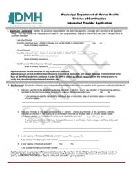 Interested Provider Application - Mississippi, Page 2