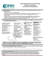 Interested Provider Application - Mississippi, Page 3