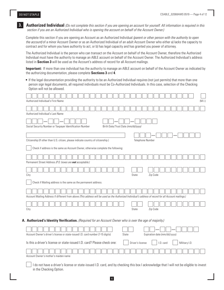 Mississippi Able Enrollment Form - Mississippi, Page 4