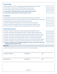 Adult Intervention Court Program Monthly Reporting Form - Mississippi, Page 3