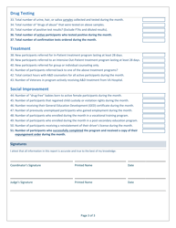Misdemeanor Intervention Court Program Monthly Reporting Form - Mississippi, Page 3