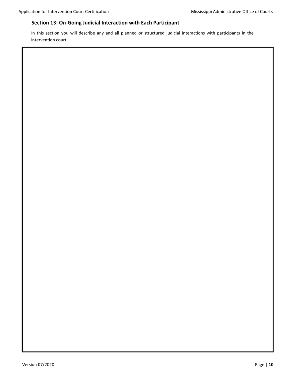 Application for Intervention Court Certification - Mississippi, Page 10