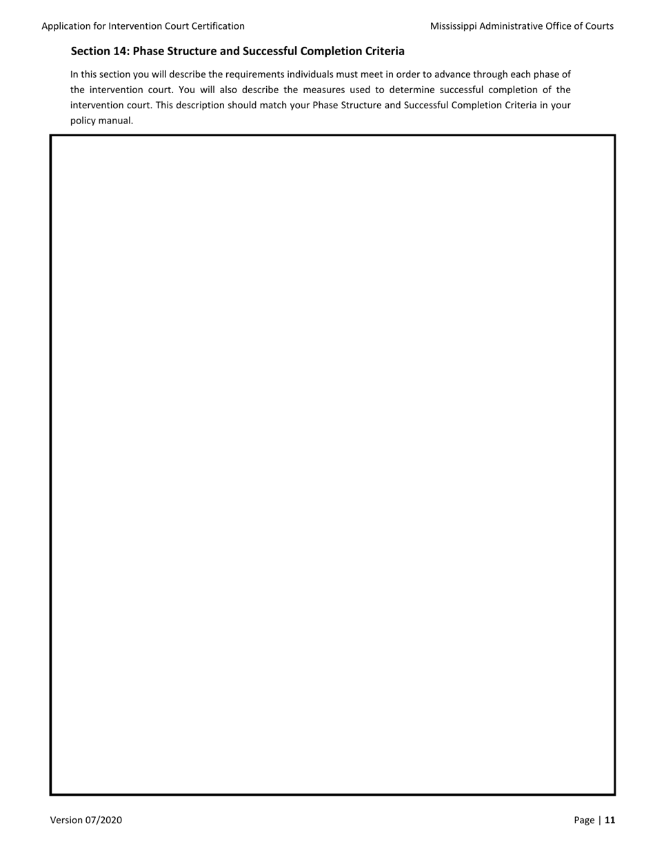 Application for Intervention Court Certification - Mississippi, Page 11