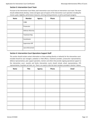 Application for Intervention Court Certification - Mississippi, Page 2