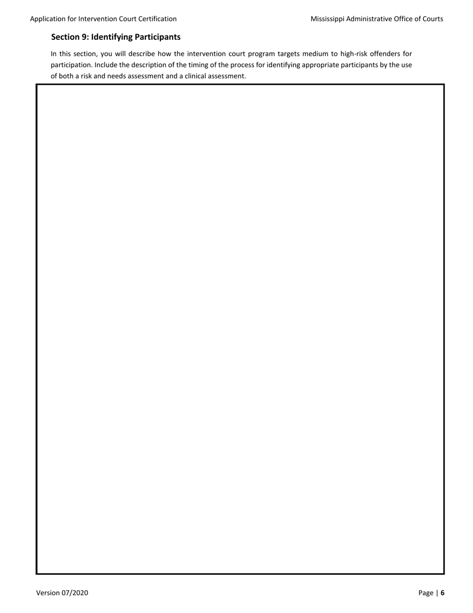 Application for Intervention Court Certification - Mississippi, Page 6