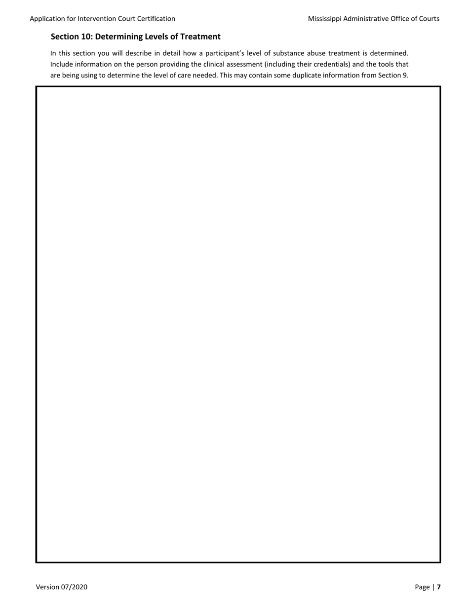 Application for Intervention Court Certification - Mississippi, Page 7