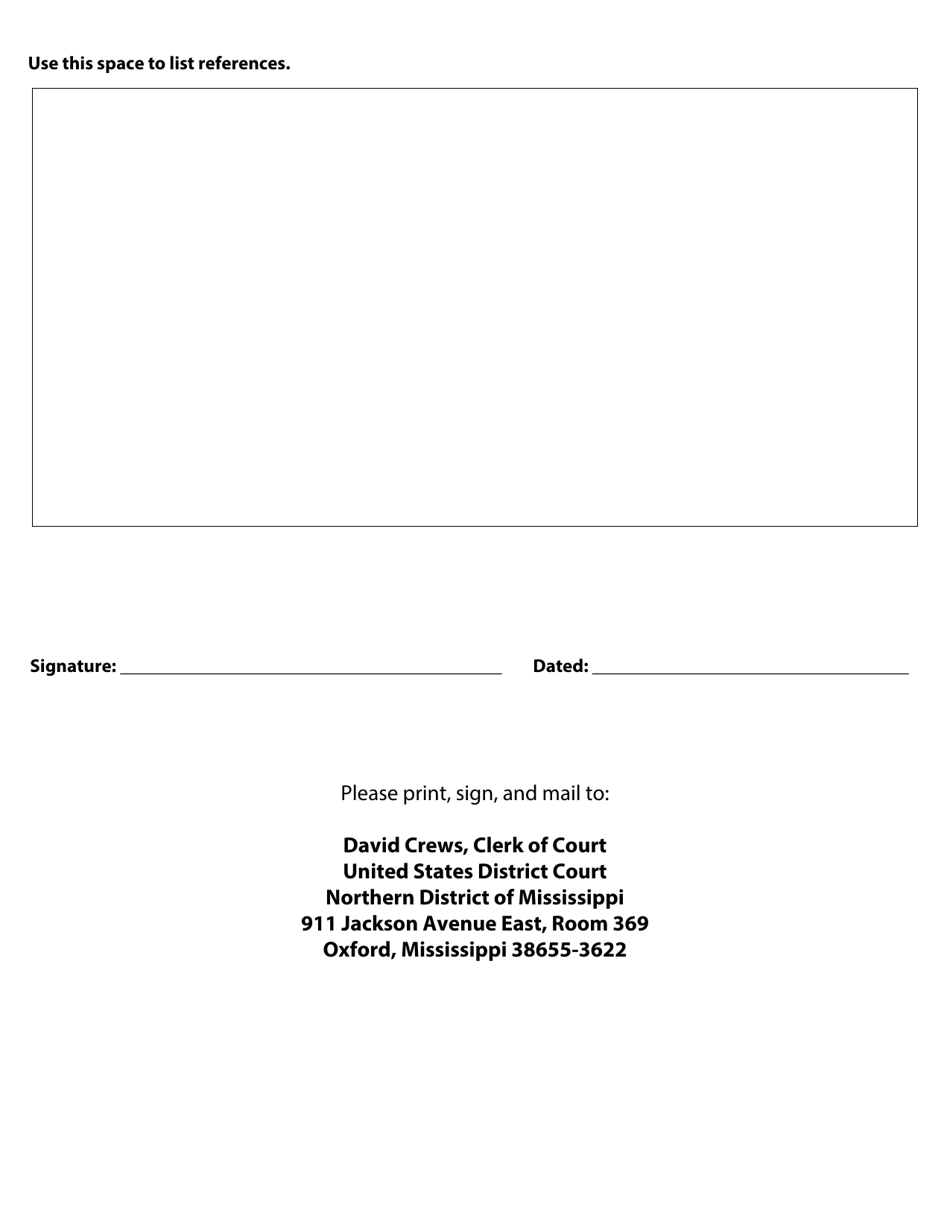 Application for Criminal Justice Act Panel Membership - Mississippi, Page 4