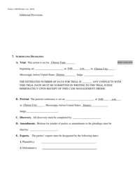 Form 1 Case Management Order - Mississippi, Page 4