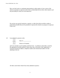 Form 6 Application for Admission Pro Hac Vice - Mississippi, Page 2