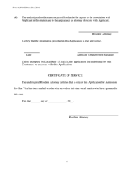 Form 6 Application for Admission Pro Hac Vice - Mississippi, Page 6