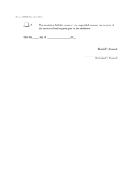 Form 7 Report of Mediation - Mississippi, Page 2