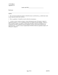 Appendix 30 Involuntary Acquisition Notice - Missouri, Page 2