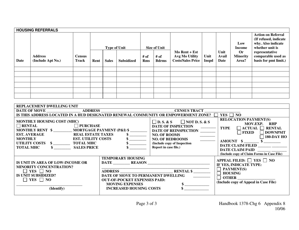 Appendix 8 Site Occupant Record - Residential, Page 3